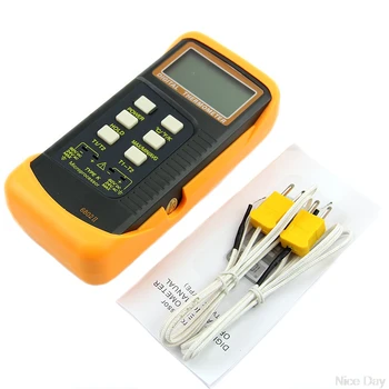 

Dual 2 Probe Sensor K-Type Digital Thermometer Thermocouple 1300C 2372F M22 20 Dropship