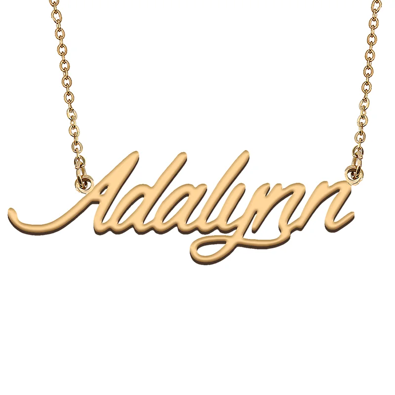 Adalynn индивидуальное имя ожерелье индивидуальный кулон чокер персонализированные ювелирные изделия подарок для женщин девушек подруг Рождественский подарок