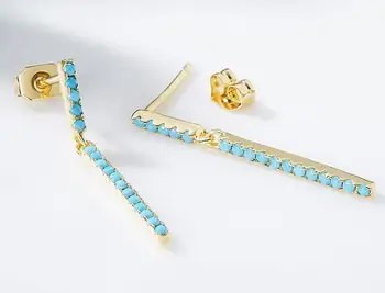 

UXN101 925 Silver Zircon Girls Wedding Garment Earrings Birthday Party Gifts