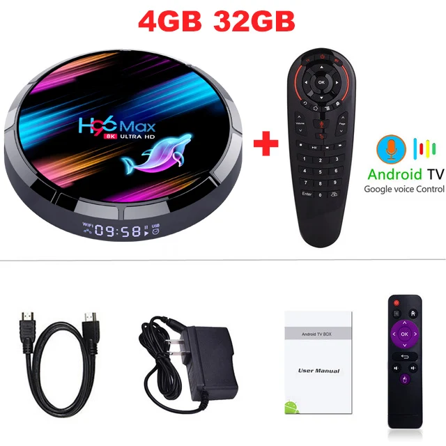 H96 MAX X3 Android 9,0 Smart tv Box Amlogic S905X3 2,4G& 5G Dual Wifi BT4.0 1000M 8K медиаплеер Google Play Andorid телеприставка - Цвет: 4G32G-G30S Remote
