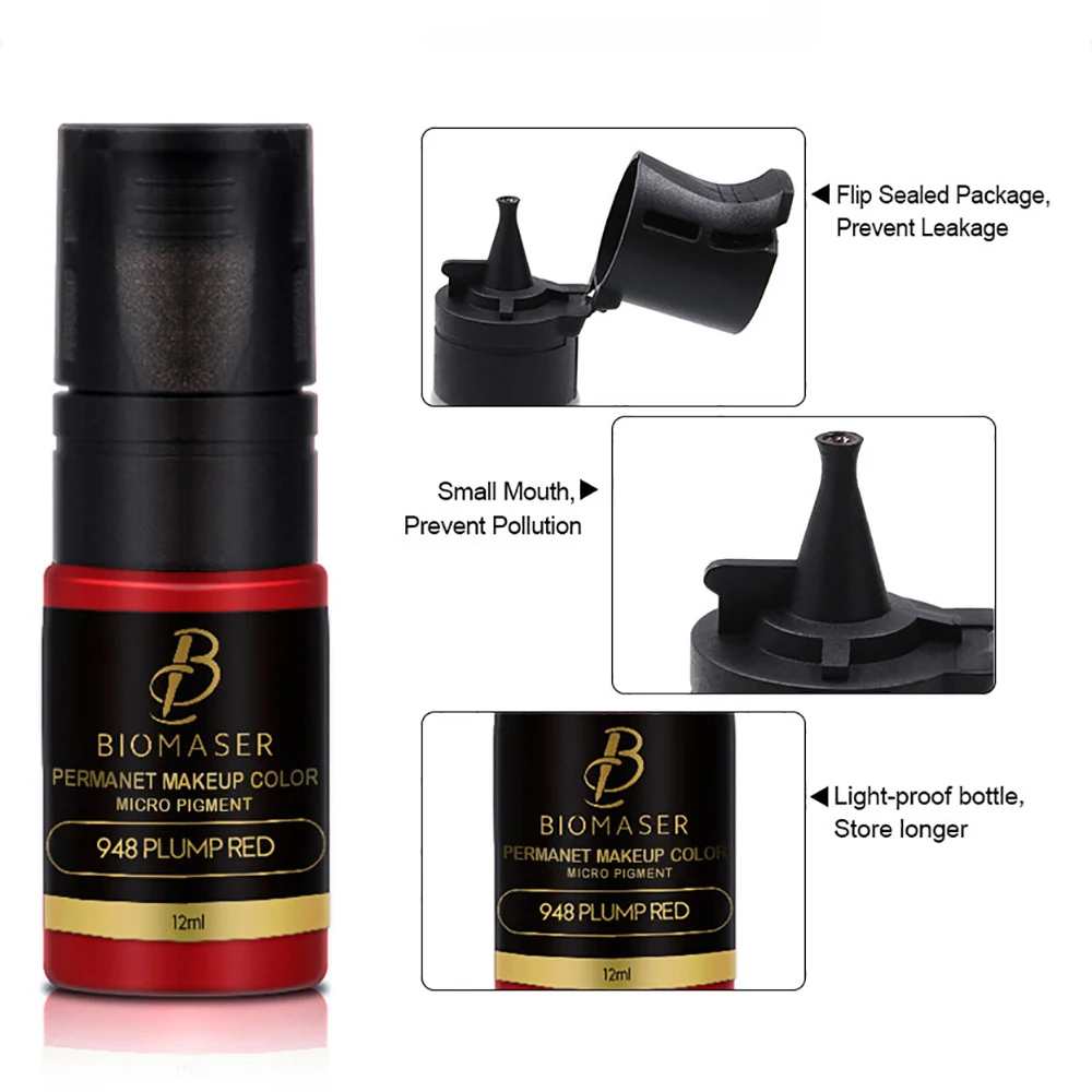 Biomaser Professional Permanent Makeup Pigment Tattoo Ink Microblading Pigment LastingLong Eyebrow/eyeliner/lip pigmento