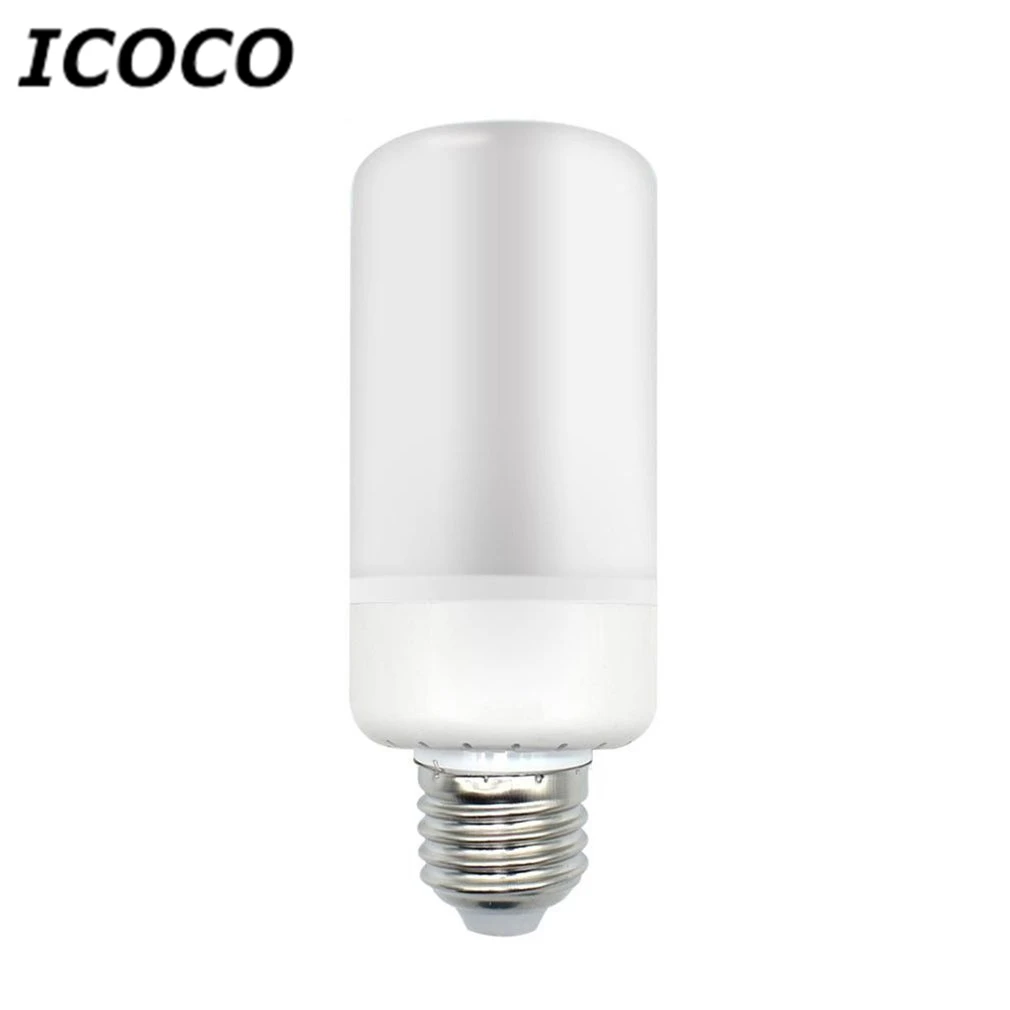 ICOCO E26/E27/E14/E12/B22 мерцающее пламя светодиодный светильник 3 режима имитирующая беспламенная лампа 2835SMD для домашнего декора на Рождество