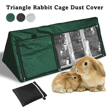 

Pet Triangular Rabbit Cage Waterproof Dust Cover Oxford Cloth Rabbit Hutch Covers UD88