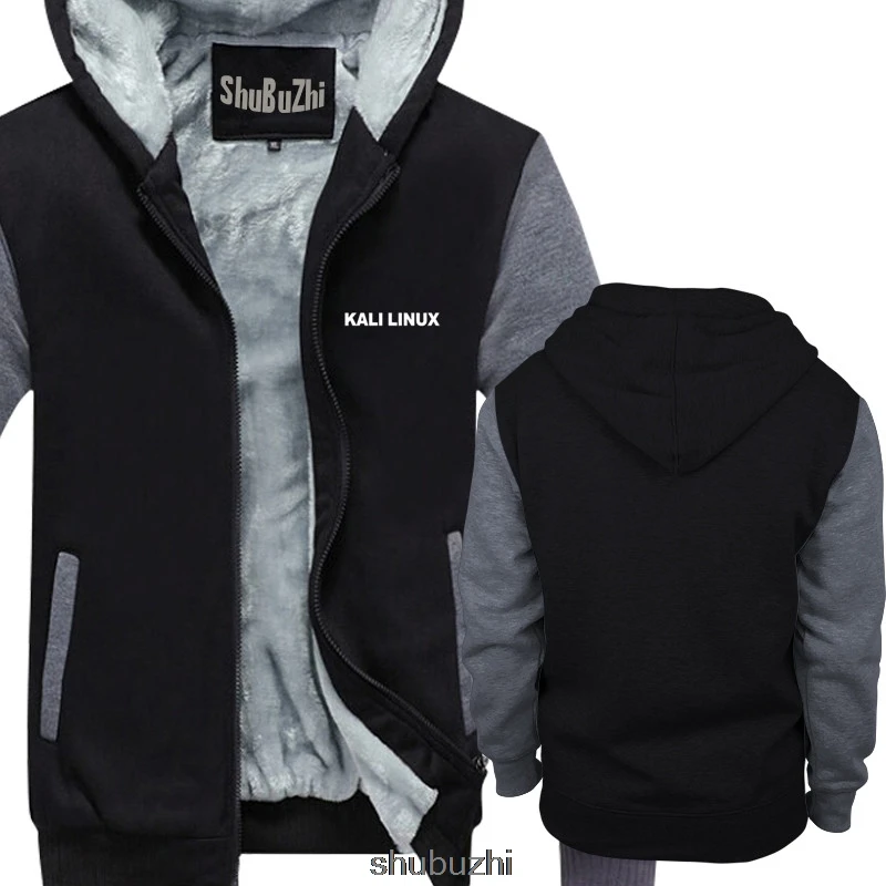 Kali Linux теплые пальто-популярное теплое пальто без тегов Толстая Толстовка мужская зимняя брендовая Толстовка мужская Толстовка евро размер sbz3231 - Цвет: black grey