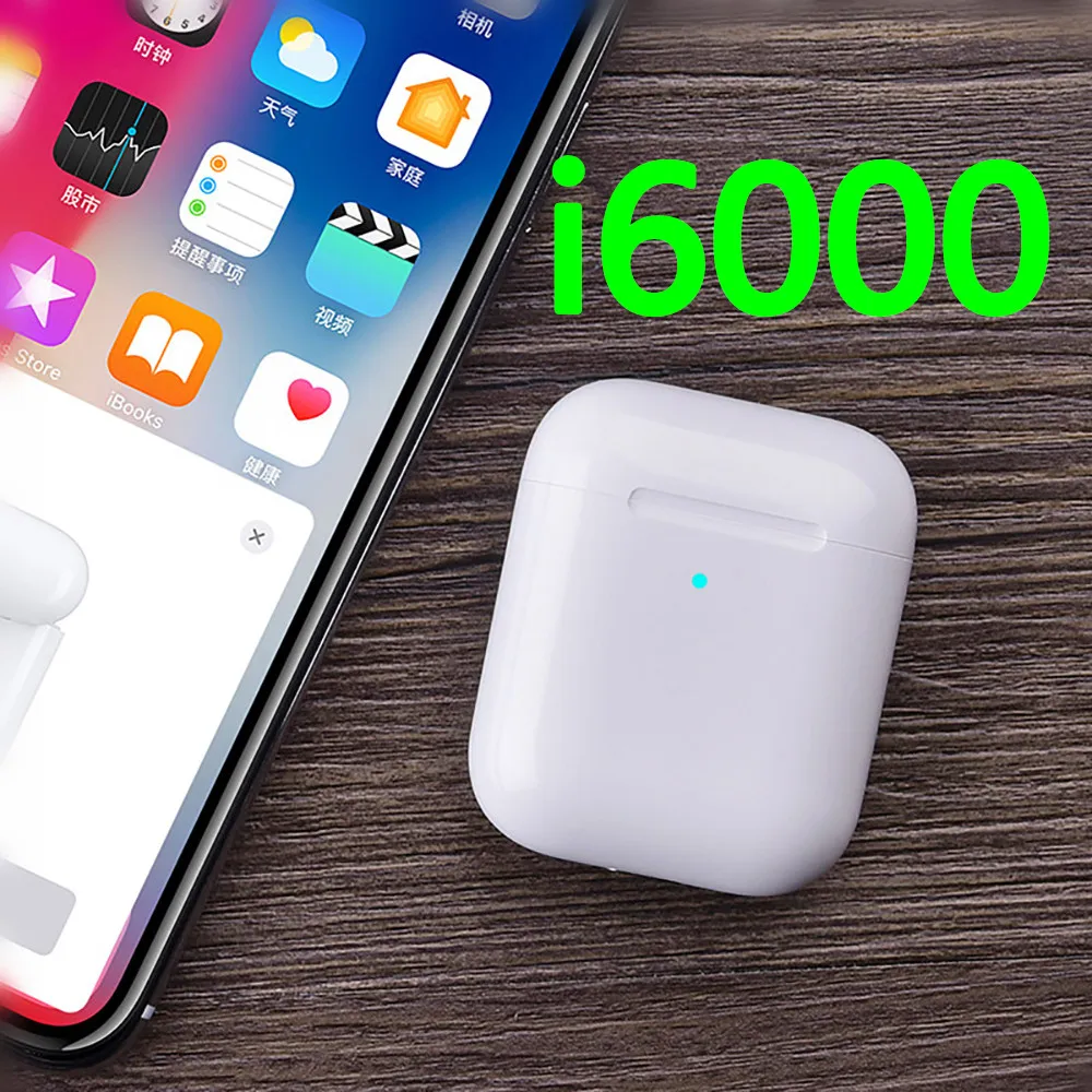 

i6000 TWS 1:1 Replica Aire2 Wireless Bluetooth Earphones Smart Sensor 1566d i6000tws PK H1 W1chip i60 i200 i500 i800 i1000tws