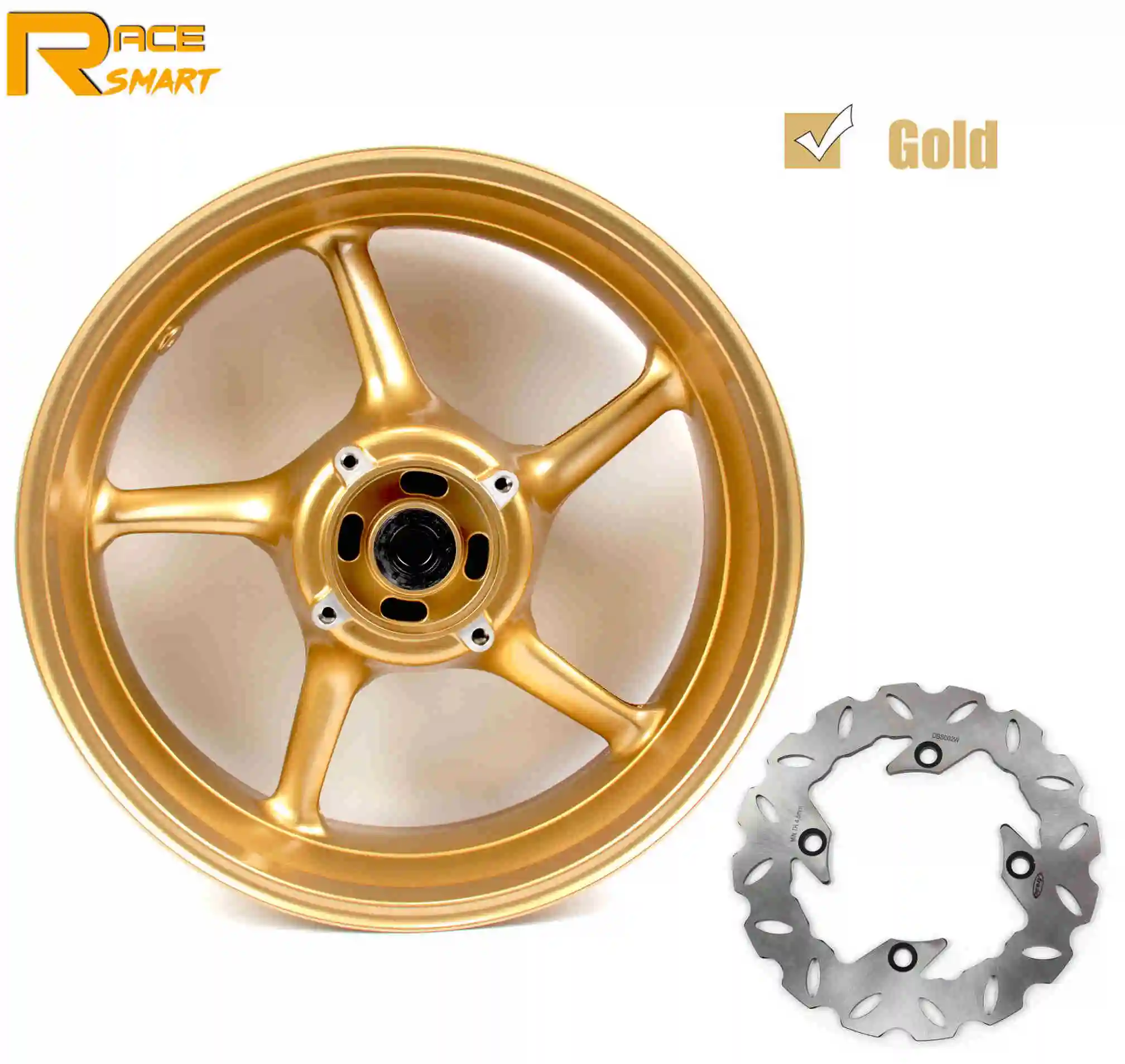 Gold wheel rim Для Triumph Street Triple 675 2007-2012 обод колеса мотоцикла задние колеса диски мотоциклы колеса диски 2008 2009 2010 2011 - Цвет: Gold wheel rim