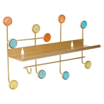 

1PC Wrought Iron Clapboard Storage Rack Wall Hanging Hook for Dorm Bedroom