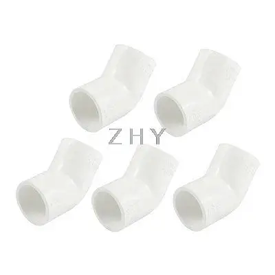 

PVC-U 25mm Drainage Pipe Adapter Connector 45 Degree Elbow White 5 Pieces