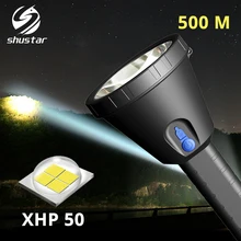 Супер яркий XHP50 светодиодный вспышка светильник аккумуляторные поиска светильник водонепроницаемый походный светильник 3 светильник ing режима используется для приключений, охота