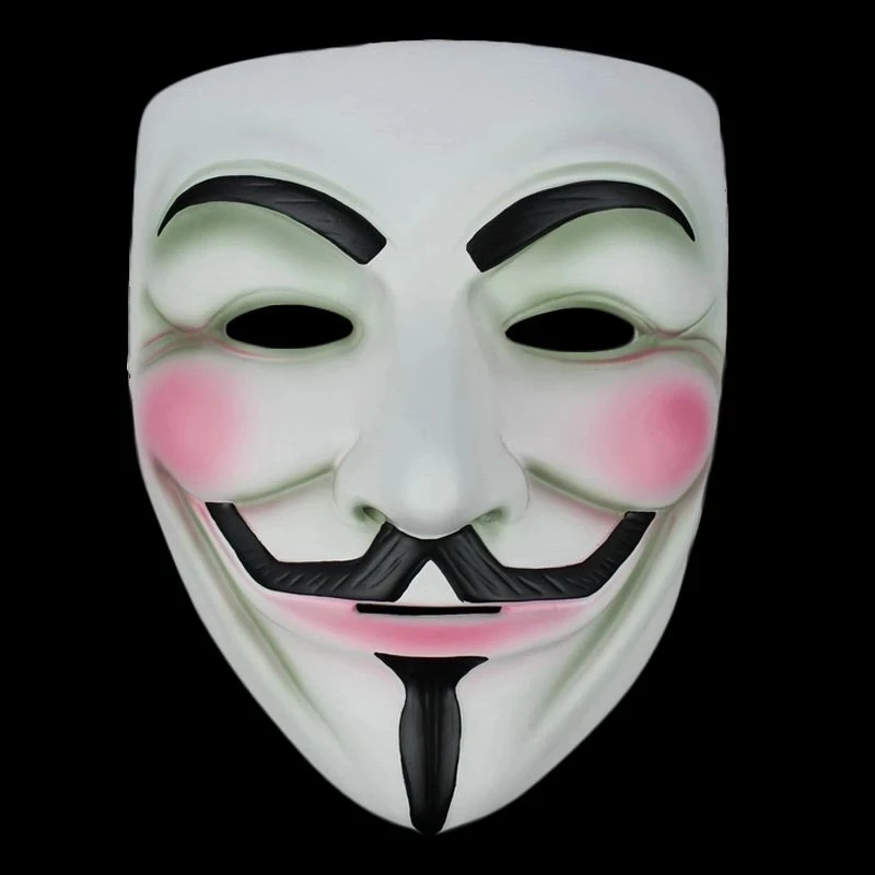 

White Bronze Color V for Vendetta Anonymous Guy Fawkes Mask Movie Replica Resin Decoration Christmas Halloween Carnival Props