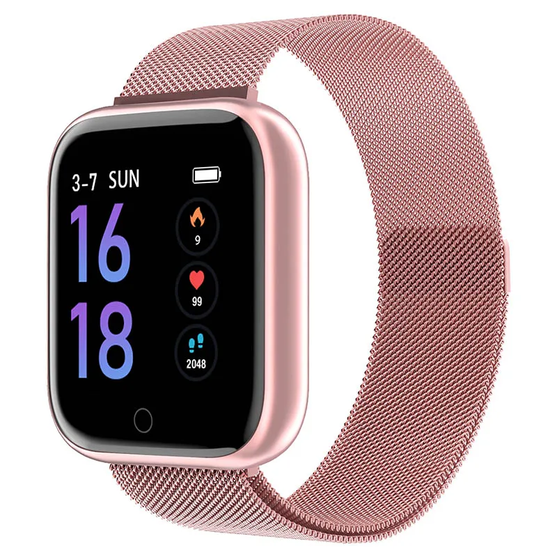 Q8 носимые устройства Smartwatch IP67 Водонепроницаемый Bluetooth Шагомер монитор сердечного ритма цветной дисплей Смарт-часы для Android/IOS - Цвет: Gold alloy steel