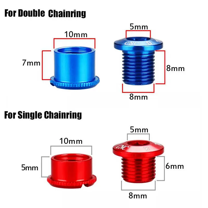Litepro Bike Chainring Bolts SingleDoubleTriple Speed Disc Chainwheel Screws  (4)