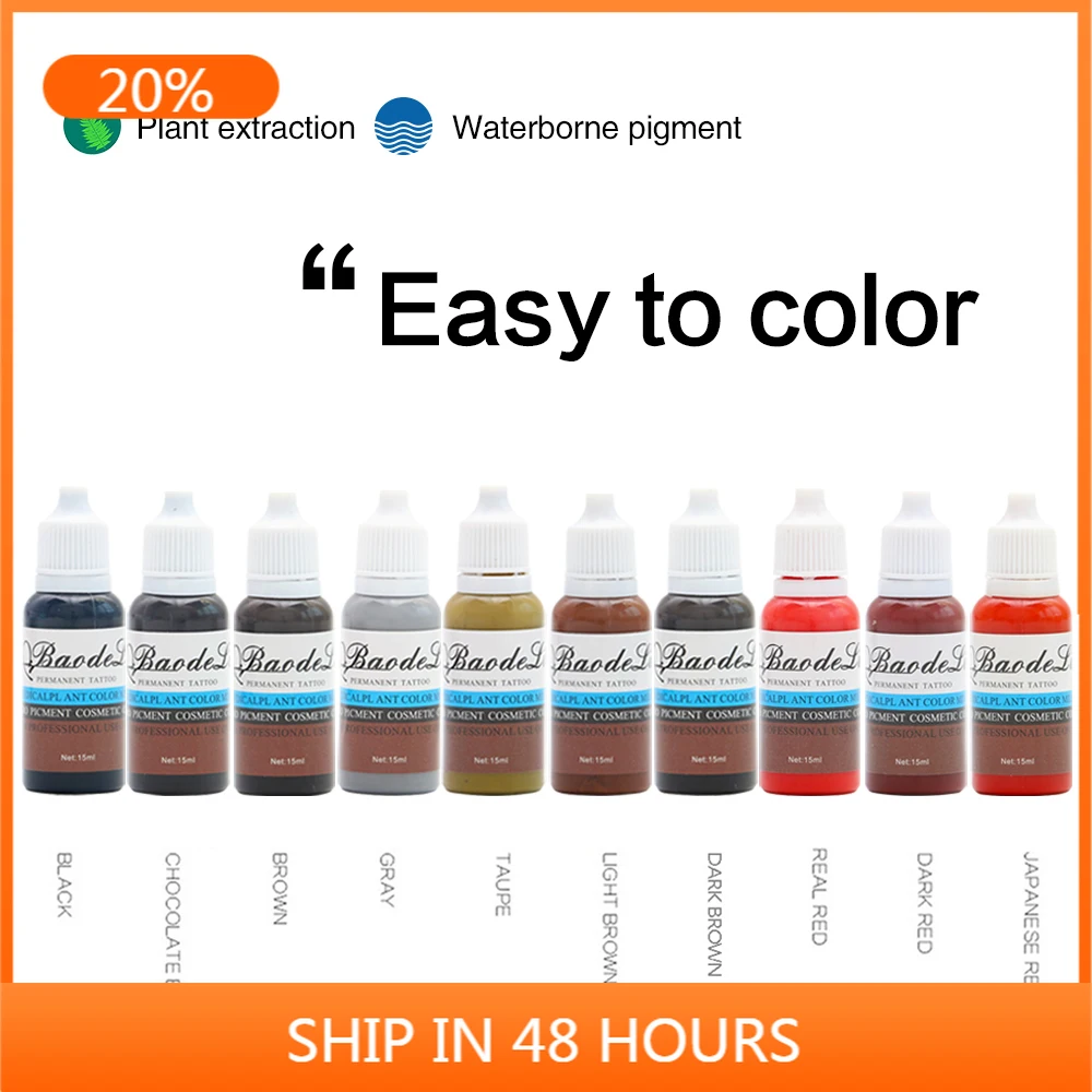 

Tattoo & Body Art Tattoo Artist Ink Set Permanent Makeup Microblading Permanent For Eyebrow Permanent Lipstick Tattoo 10 Pack