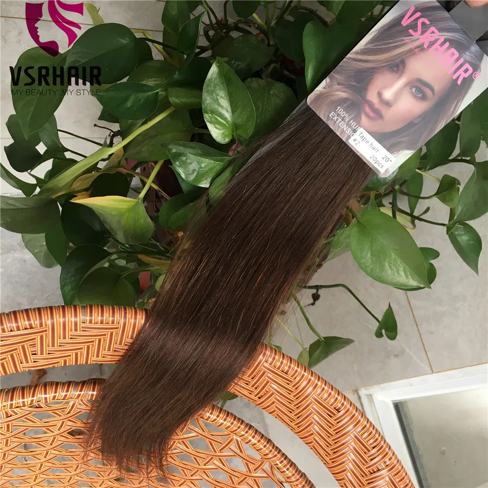 VSR PU Super Human Hair Tape In Extension Hair Style Double Drawn US Strong Adhesive Tape Human Hair Extensions For Salon