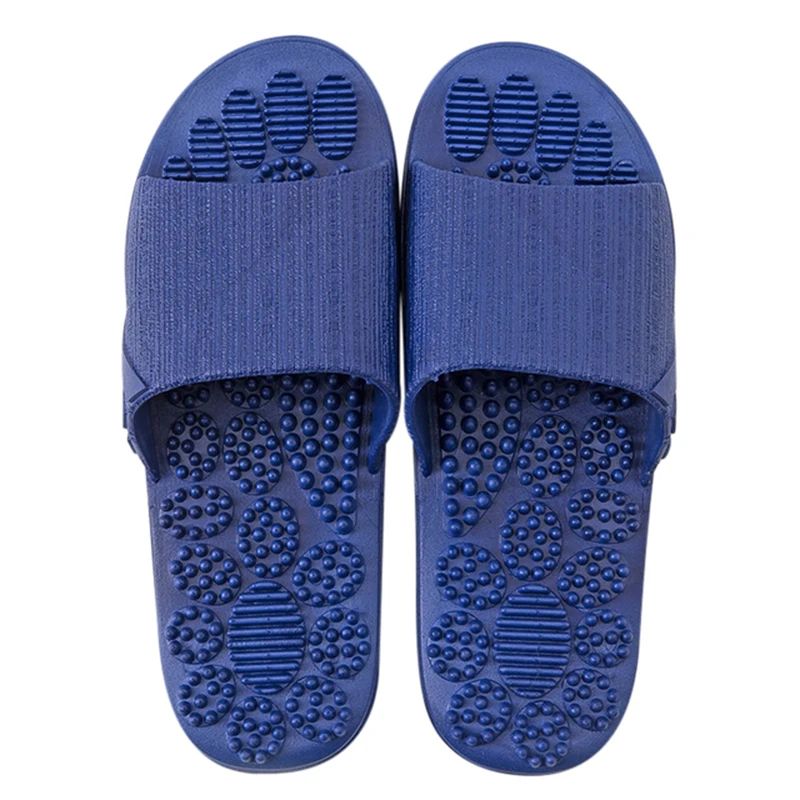 

Men Summer slippers indoor Breathable wear-resistant neutral solid soft sole couple slippers home sandals point massage Shoes
