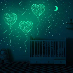 DIY Luminous Dot Star Bedroom Wallpaper Children's Room Student Dormitory Fluorescent Wall Sticker Decoration Home