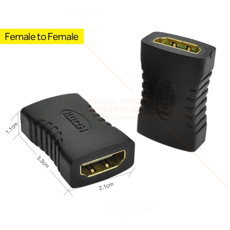 AUN HDMI разъем Женский к HDMI Женский адаптер(дополнительно HDMI разъем Мужской к HDMI Женский адаптер) для 1080P HDTV PC проектор