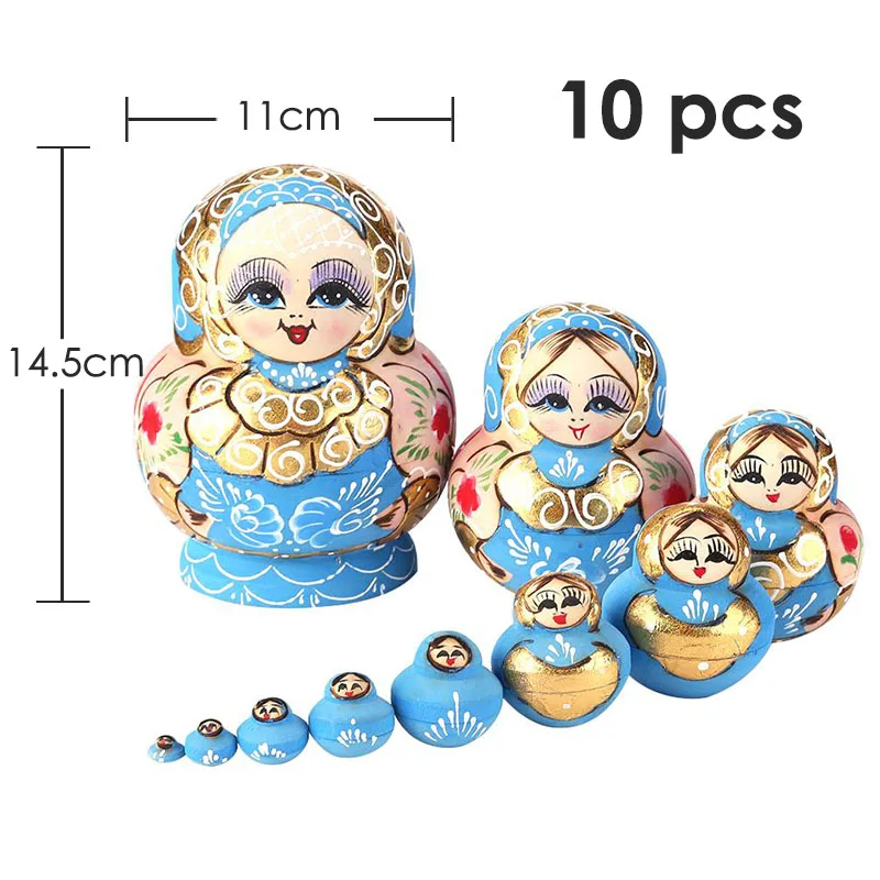 27 стилей, деревянные Matryoshka для мальчиков и девочек, куклы, игрушки, русские Матрешки, лучшие пожелания, подарок на Рождество и год, ручная работа - Цвет: 13