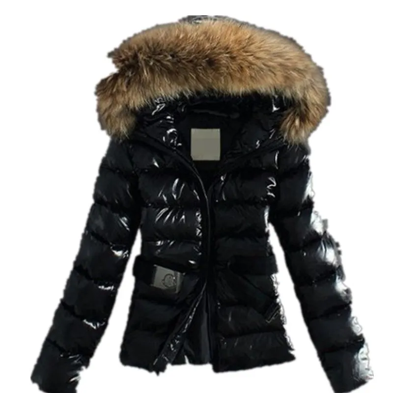 

Hooded jacket jacket imitation fur jacket imitation pu leather zipper jacket women winter coat fur long coat