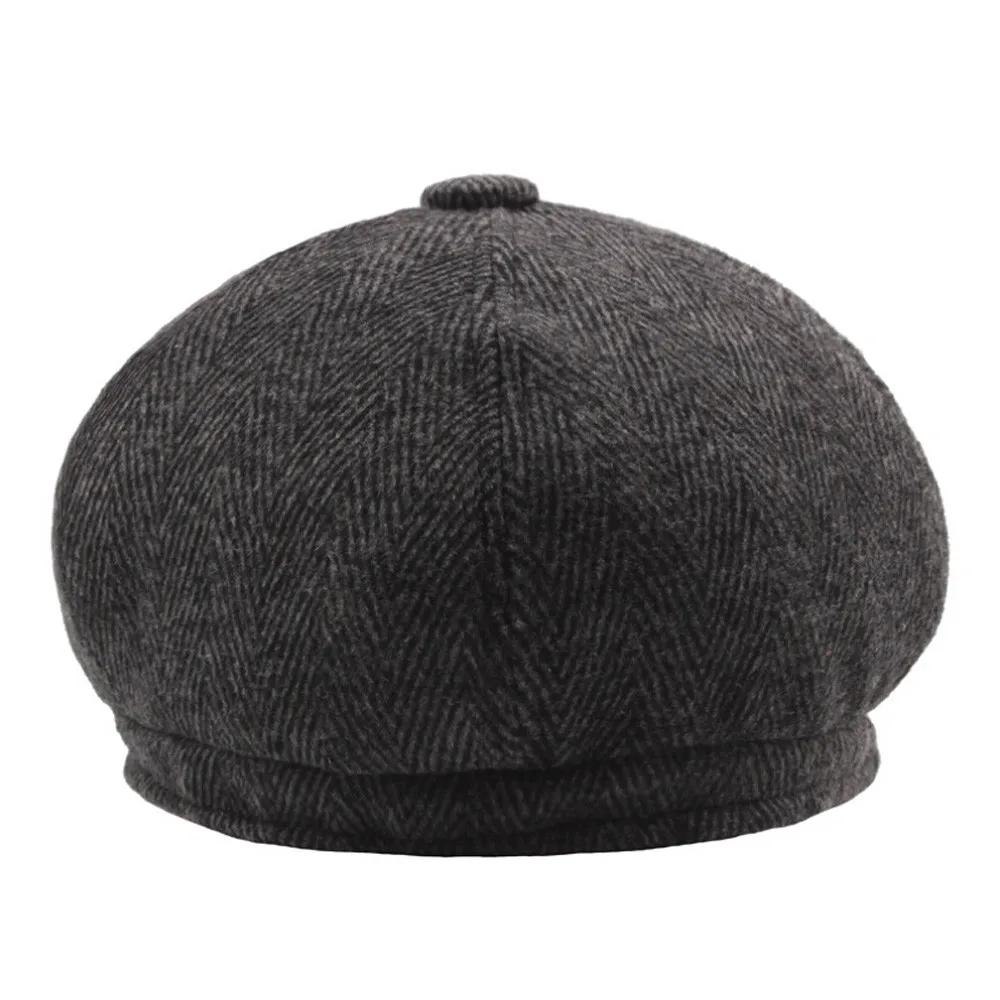 Женская и мужская хлопковая кепка s серая кепка в елочку с плоской подошвой s британская Кепка осенне-зимние шапки Gorro Invierno Hombre# YJ