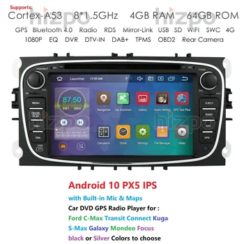 

Octa Core 4G + 64G Android 10 Car DVD Radio for FORD Focus S-MAX C-MAX Mondeo Galaxy Kuga Stereo Multimedia Player GPS