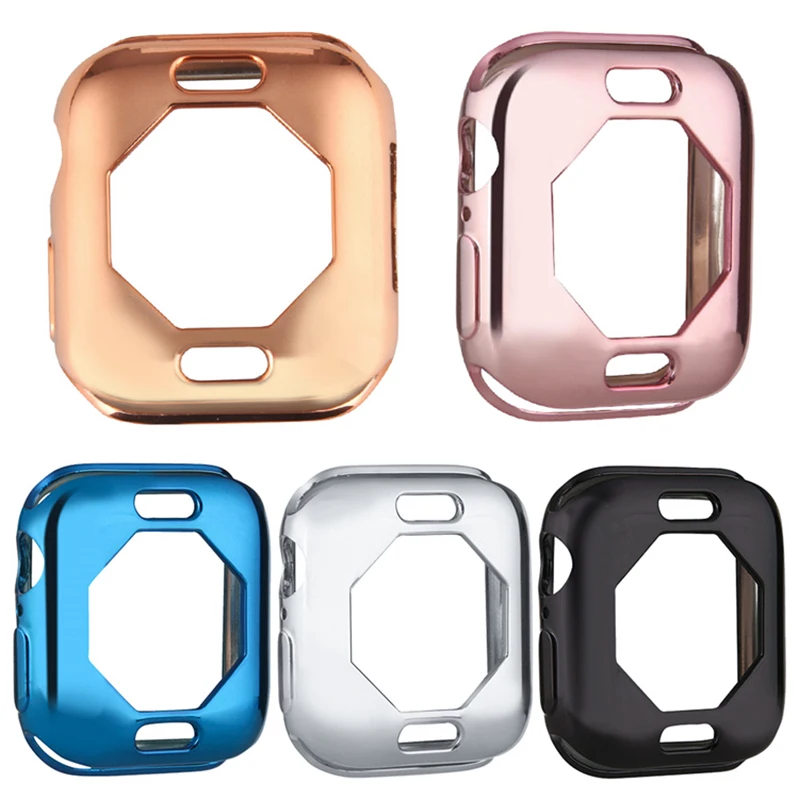 Чехол из ТПУ для Apple Watch, чехол, полная защитная оболочка для iWatch 4, 5, 40 мм, 44 мм, ударопрочный корпус, аксессуары
