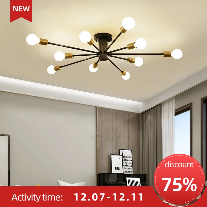 

Nordic Ceiling Lights for Art Creative Living Room Dining Room Modern Bedroom Ceiling Lamp Home Decoration Indoor Lighting E27