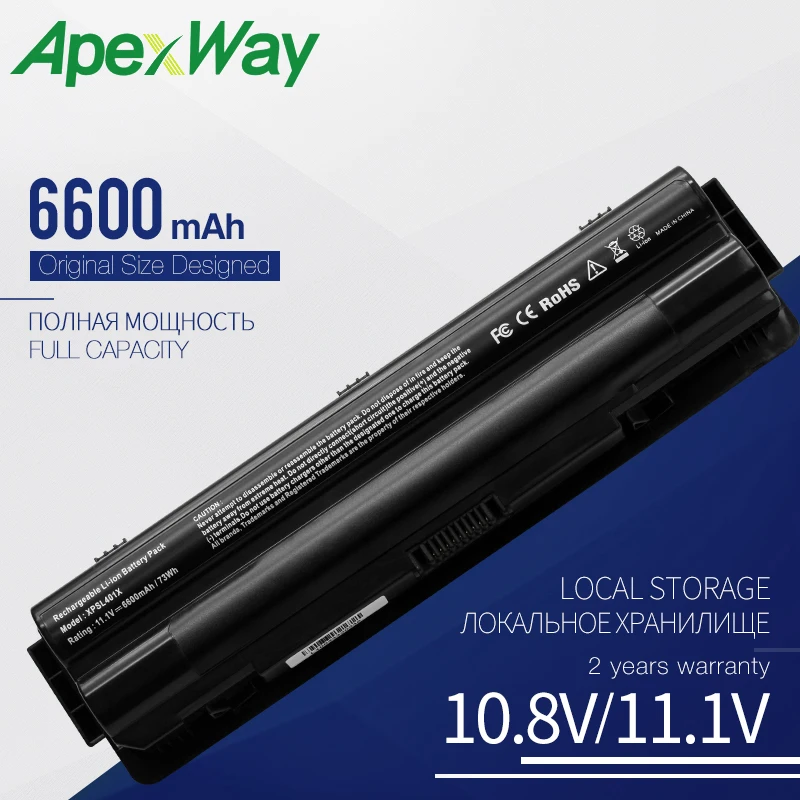 Аккумулятор Apexway 9 ячеек для ноутбука Dell XPS 14 15 17 L401X L501X L502X L702X 08PGNG 991T2021F AHA63226277 P11F