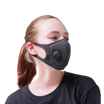

Anti Pollution Dust Face Mask With Valve PM2.5 Sponge Masks With Breathing Washable mascherina High-density Mascarilla tapabocas