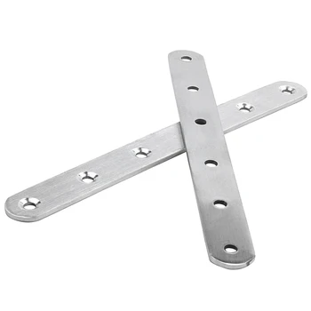 

195mm x 20mm Straight Repair Joining Mending Flat Plate Brackets 2pcs