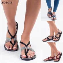

Women's Summer Shoes 2021 New Large Size Rope Knot Sandals All-match Flat Flip-flops Women's Shoes