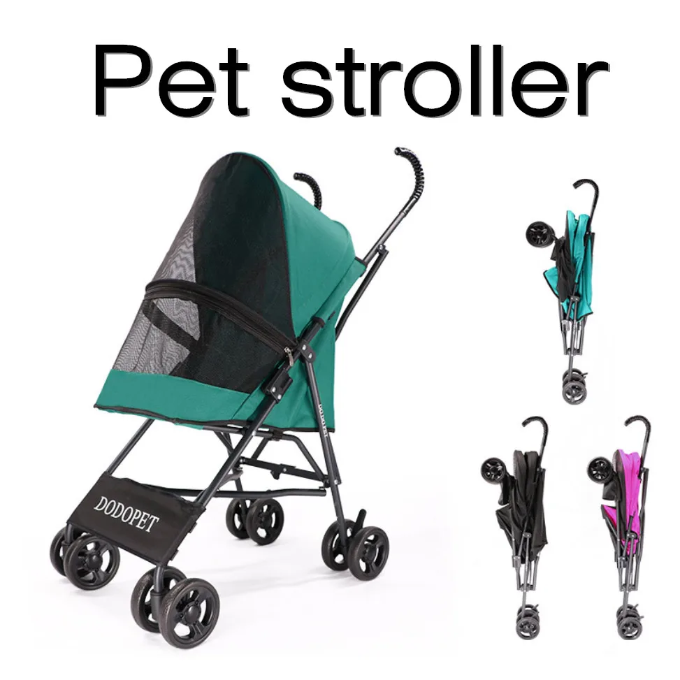 Dog Strollers Pet 4 Wheels Travel Stroller For Dog Cat Pushchair Trolley Puppy Jogger Folding Carrier Outdoor Travel Supplie 1