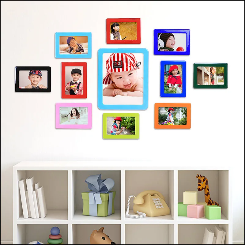 

Rubber Magnet photo frame No hole no mark installation second photo change easy photo change Wall frame Self priming frame