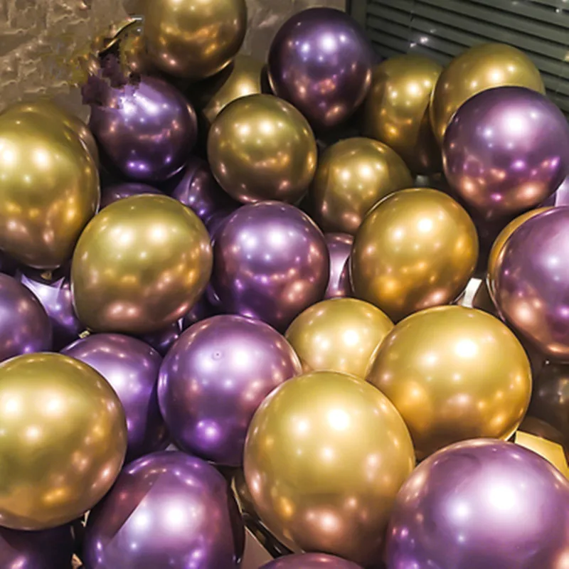 thumbnail image 1 of 10 globos de látex metálicos de 12 pulgadas de color dorado y plateado, globos de metal perlado, globos de colores dorados, suministros para fiestas de cumpleaños y bodas, 1 of 5