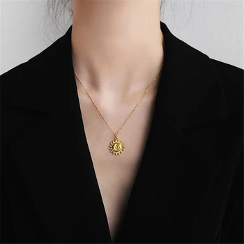 

Moon Pendants 925 Silver Necklace Bohemiansunshine Pendants Chocker Kolye Vintage Collier Bijoux Femme Women Fashion Necklace