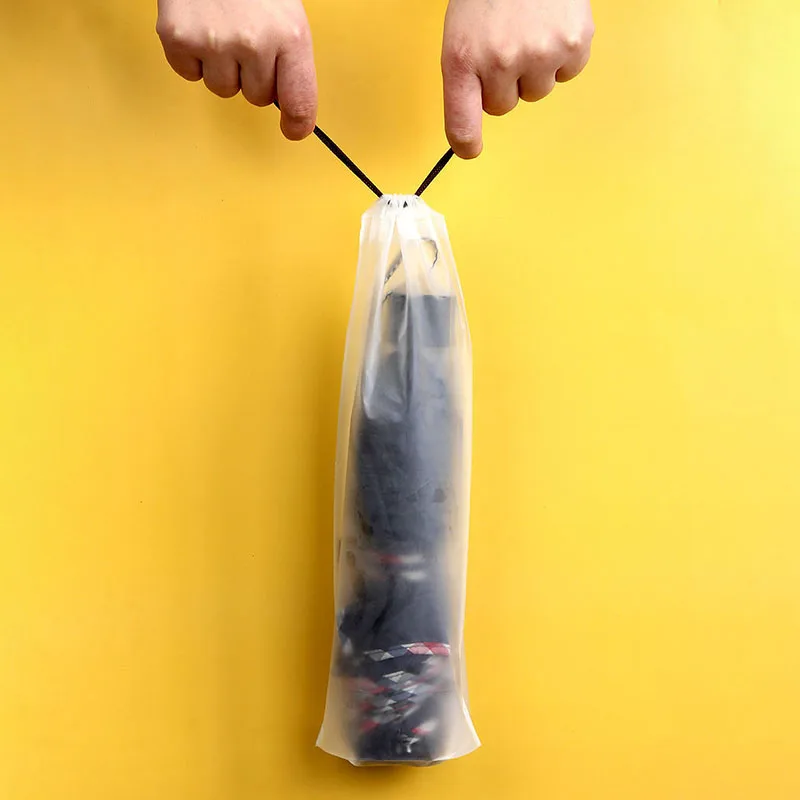 Waterproof Umbrella Storage Bags Portable Outdoor Travel Organizer Translucent Drawstring Reusable Umbrella Container Bag