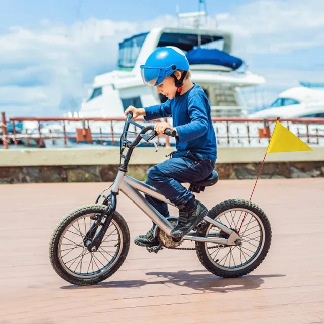 Flkic Fanion De Vélo, 2 Pièces Drapeau Triangulaire De Sécurité Pour