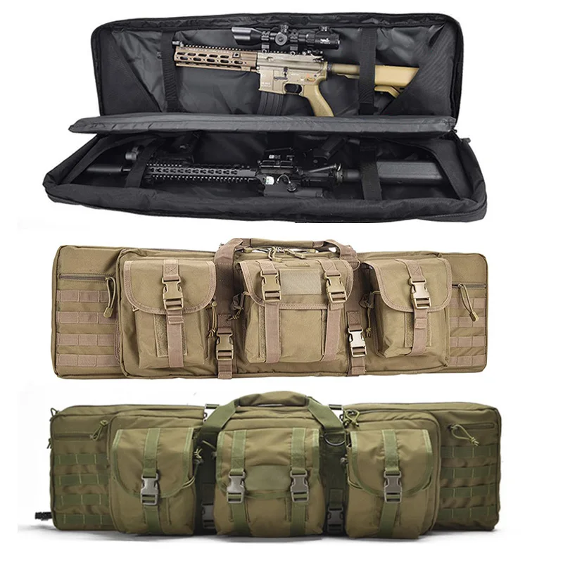 Tactical 36" 90cm 47" 120cm Double Rifle Bag Molle Gun Bag Backpack For