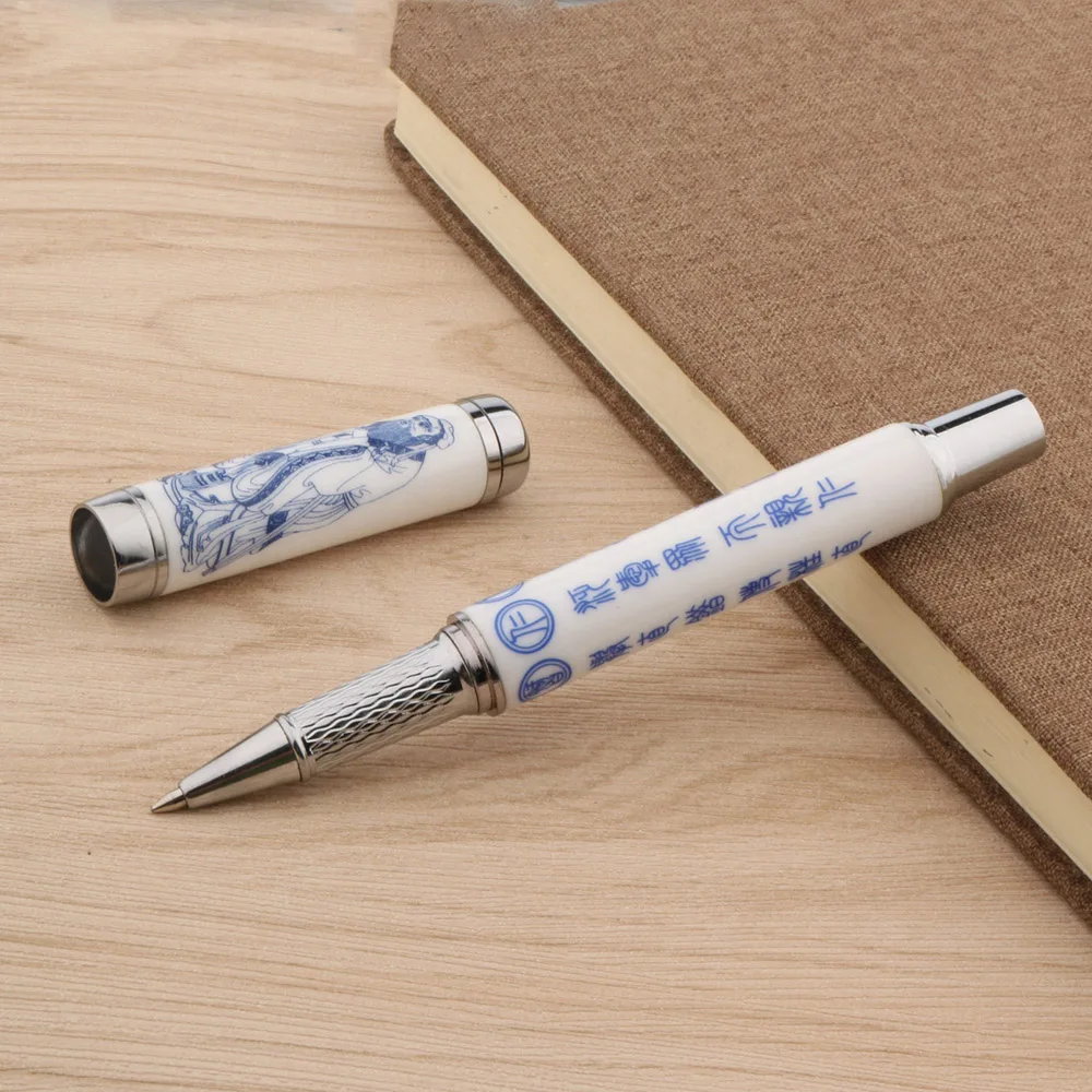 High Quality Rollerball Pen Ceramic Chinese Confucious Painting 0.5mm Ink Refill Pens For