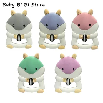 

Baby Silicone Tooth Gel Creative Cartoon Squirrel Infants Chew toy Newborn Kids Tooth Molar Stick Teether