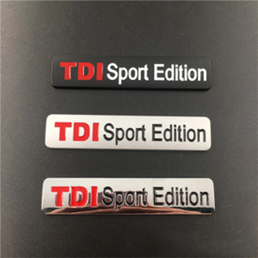 Металлический красный TDI Sport Edition логотип турбо Автомобильная наклейка с буквами