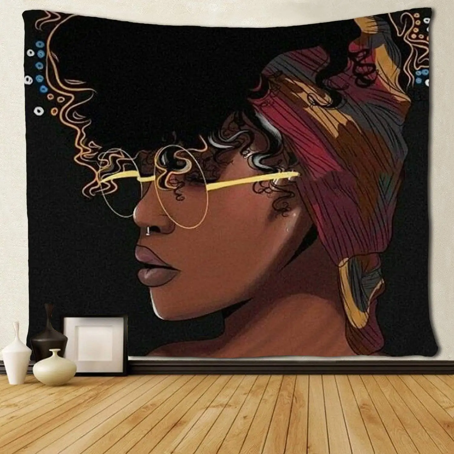 

African American Women Folk Custom Black Women Tapestry Wall Hanging