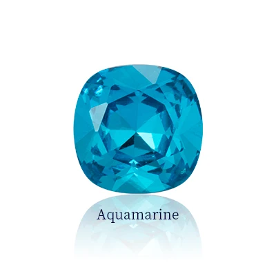 K9 Glass Square Rhinestones New Design Pointback Blue Crafts Crystals Clothing Jewelry Accessories Loose Glue On Nails Stone Aquamarine