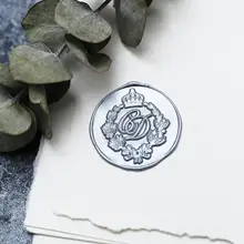 Индивидуальные инициалы с короной воск печать/Пользовательские Свадебные печати/свадебные приглашения печать/на заказ Свадебная печать