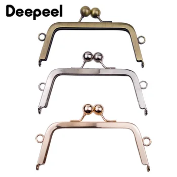 

5pcs Deepeel 14cm Square Bag Handles Handbag Sewing Accessory Purse Frame for Bag Metal DIY Bags Closure Hardware Accessory