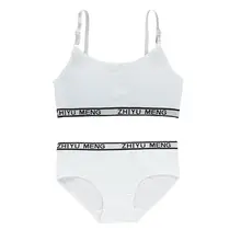 Нижнее белье для девочек-подростков; комплекты нижнего белья из хлопка; спортивный бюстгальтер для девочек-подростков; бюстгальтер-майка; трусики