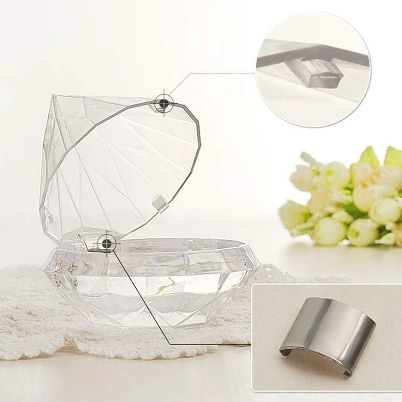 recipiente de plástico transparente decoração de casa, caixa de presente