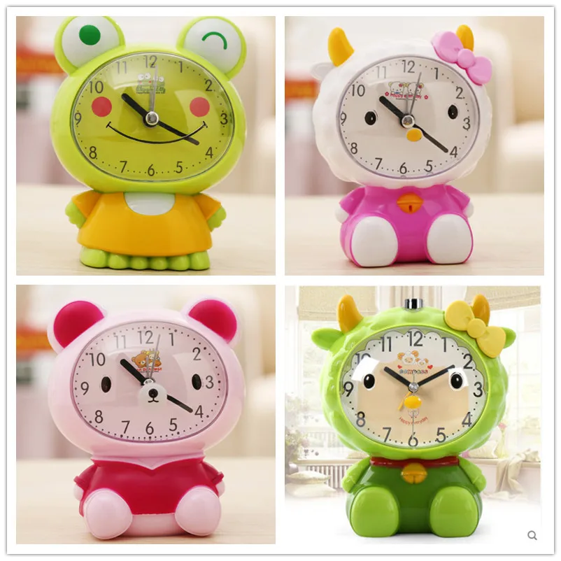 uitvoeren Verdrag Nauwkeurig Children Alarm Clock Cartoon Bear Frog Cat Silent Clocks Watch Time Stand  Cat Clocks Home Decoration Mute Electronic Desk Clock - Alarm Clocks -  AliExpress
