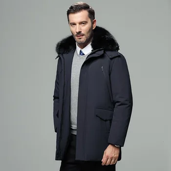 

Bai Yarong Quinquagenarian Men's Wear Loose Coat Men's Keep Warm Down Jackets Male Long Fund Thickening Winter Clothes Dad Dress