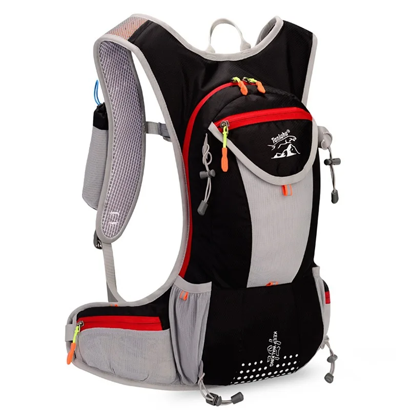Waterproof Bicycle Bag Backpack Marathon Running Cycling Climbing Hydration Backpack Breathable 15L Ultralight Bike Water Bag - Цвет: Black